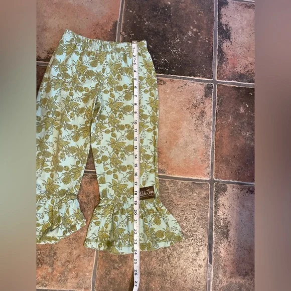 Matilda Jane‎ Girls Box Canyon Big Ruffles Sz 6 Flare Floral Aqua Green - Picture 6 of 7